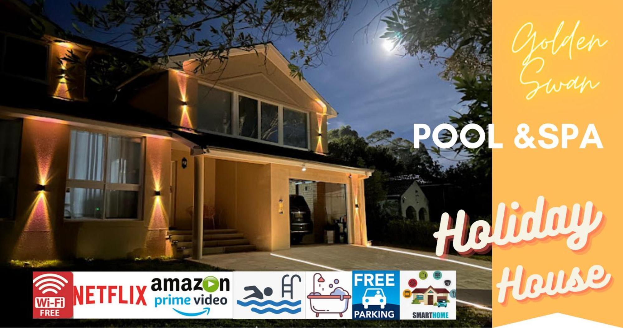Heated Toilet Seat - Air Conditioning- Hot Tub - Dryer - Electrical Bbq Grill - Pool - Arcade Games At Golden Swan House Holiday home Sydney