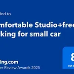 Comfortable Studio+Free Parking For Small Car